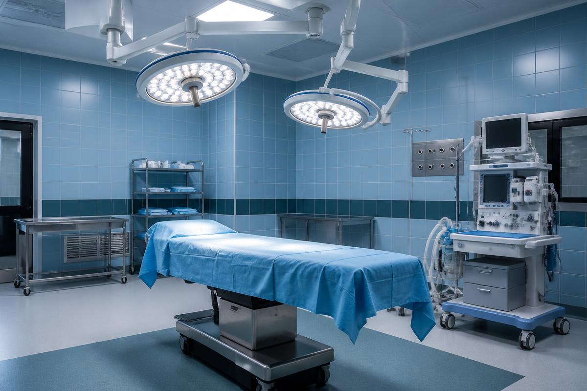 Modern operating theatre prepared for surgery
