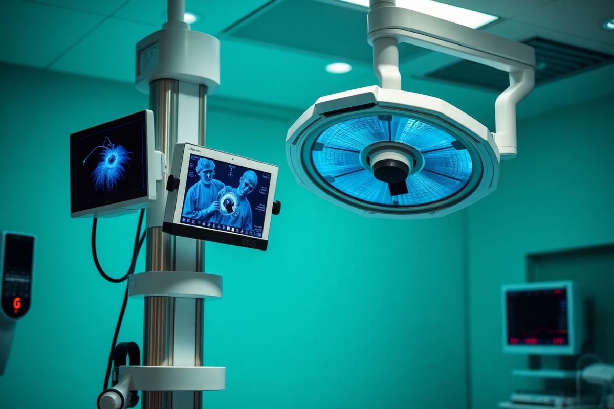 Laparoscopic surgery equipment in an operating theatre