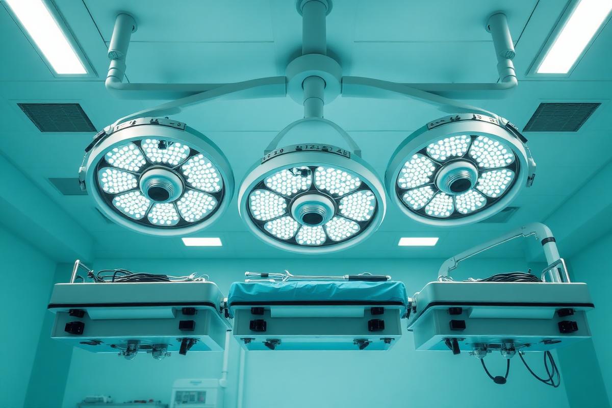 Operating theatre prepared for a complex cytoreductive procedure